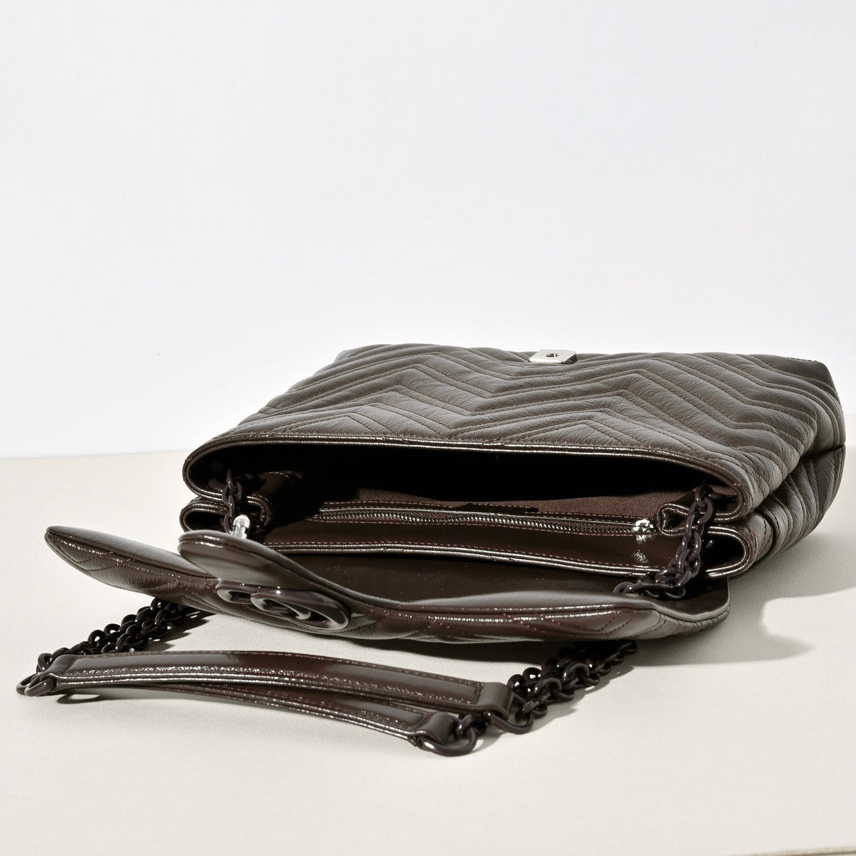 Gucci GG Marmont Pleated Calfskin Shoulder Bag